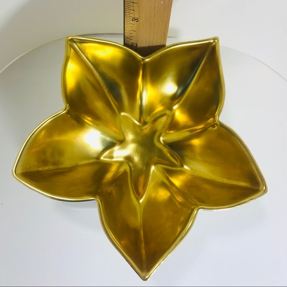 Limoges star dish with 18kt gold wash